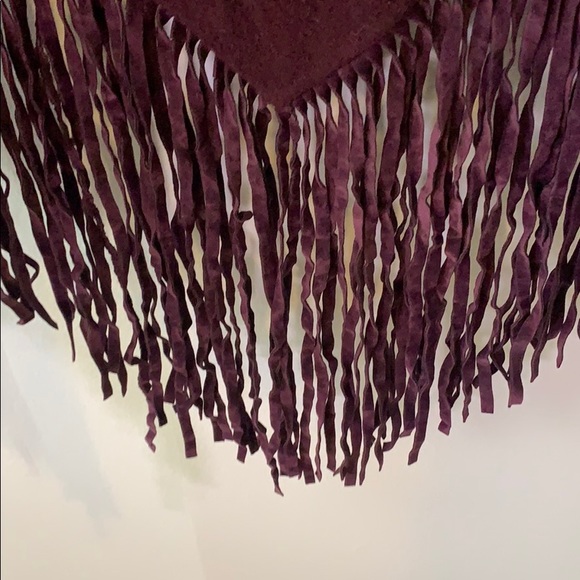 SOLD- Purple Fringe Shawl - Picture 5 of 6
